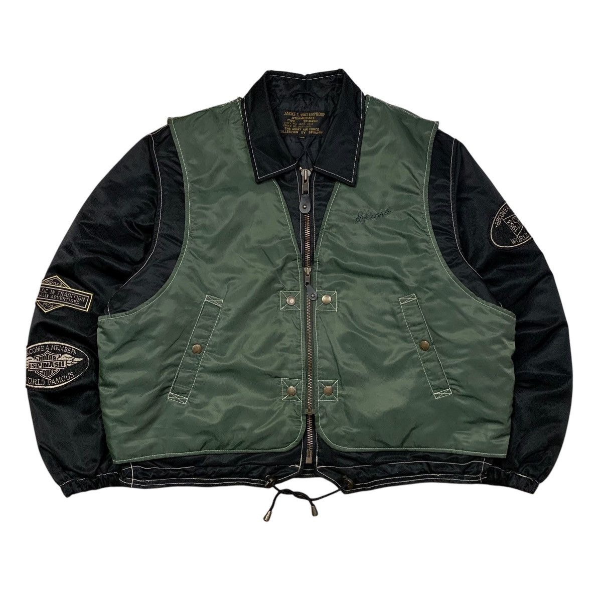 Japanese Brand Spinash Army Air Force Military Bomber Jacket Size US L / EU 52-54 / 3 - 1 Thumbnail