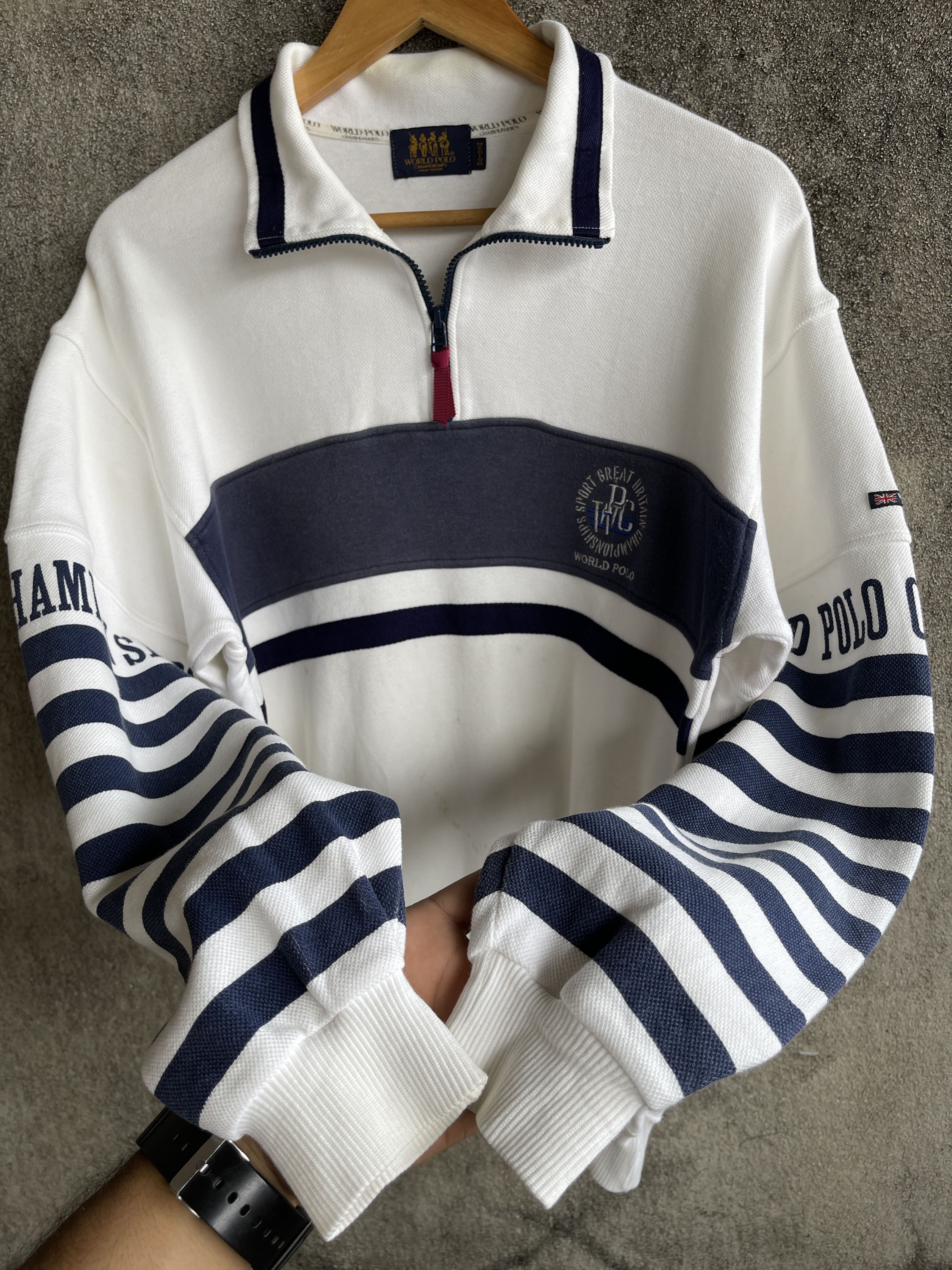 Ralph Lauren Sport Vintage 90s🔥POLO SPORT🔥Half Zip Sweatshirt long Sleeve Size US M / EU 48-50 / 2 - 3 Thumbnail