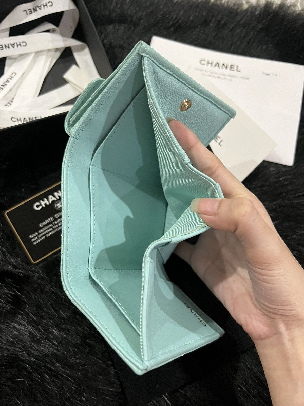 Chanel Chanel Tiffany blue classic flap small wallet Size ONE SIZE - 6 Thumbnail
