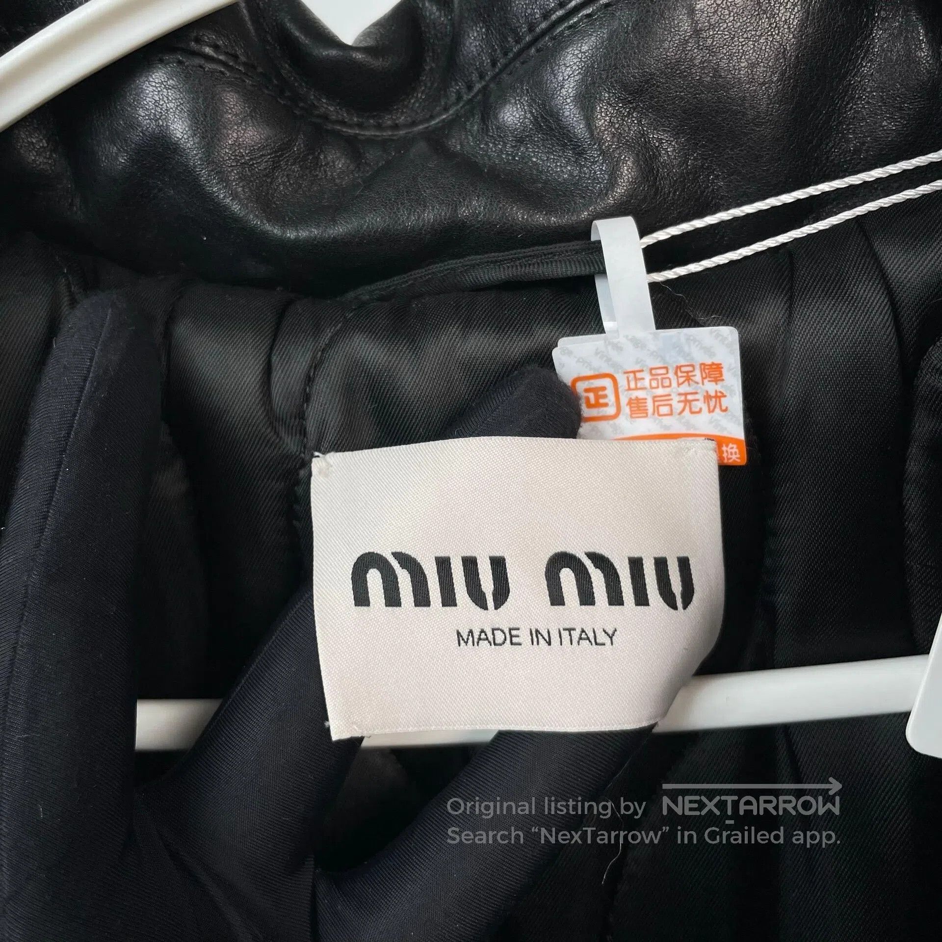 Miu Miu Miu Miu Olive Green Autumn Leather Collar Jacket Coat| Size XS / US 0-2 / IT 36-38 - 6 Thumbnail