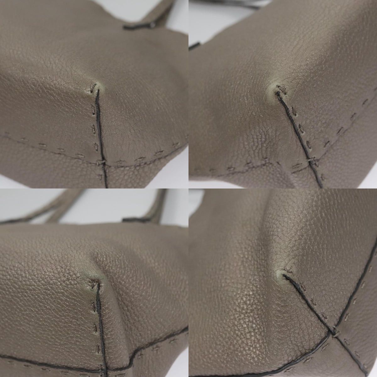 Fendi FENDI Celeria Hand Bag Leather Silver Size ONE SIZE - 10 Thumbnail