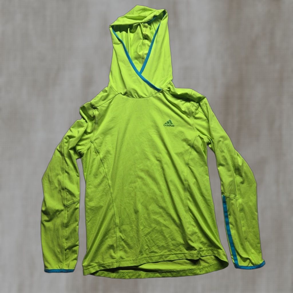 Adidas adidas Marathon 10 Climalite Green Lightweight Sweatshirt Women's Size S Small Shirt Climalite Running & Jogging Womens Green 90s? Size S / US 4 / IT 40 - 1 Thumbnail
