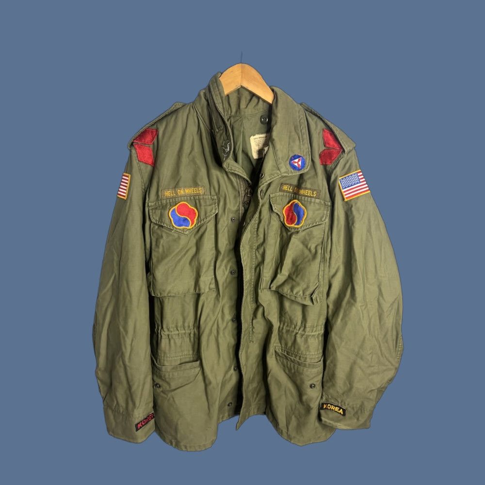 Alpha Industries VINTAGE Alpha Industries M65 Field Coat Jacket Mens Small Green Wool? No, Cotton Blend Coat Size US S / EU 44-46 / 1 - 1 Thumbnail