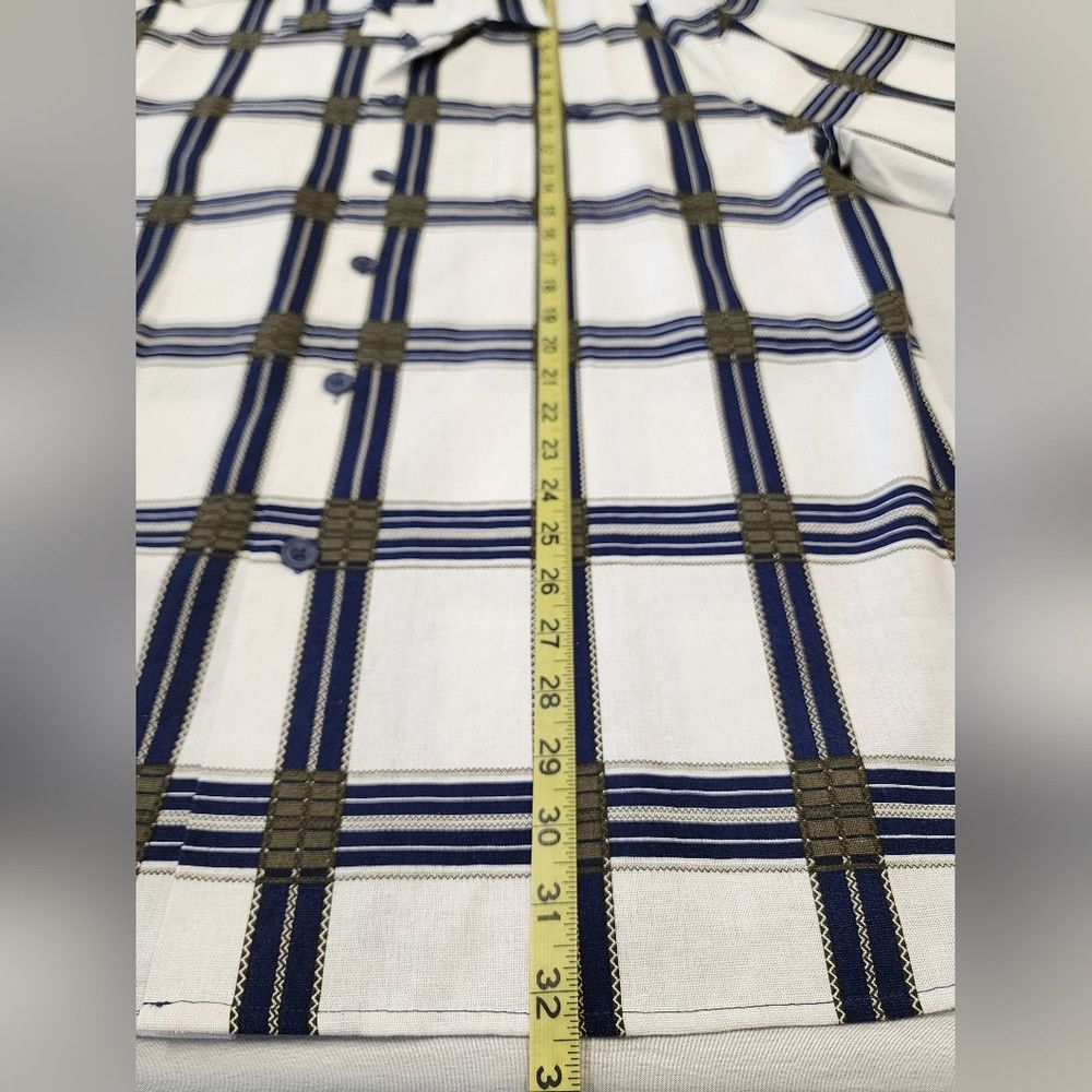 Other NWT Trust Blue and White 55% Linen Checkered Shirt, s Size US XL / EU 56 / 4 - 7 Thumbnail