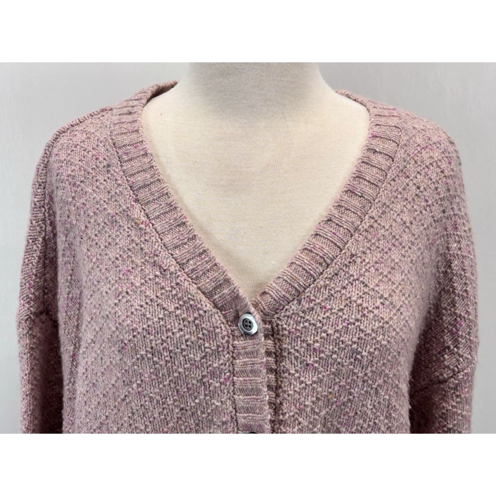 Vintage Sundance Knit Merino Alpaca Cardigan Sweater Large Pink Bohemian Womens Size L / US 10 / IT 46 - 5 Thumbnail