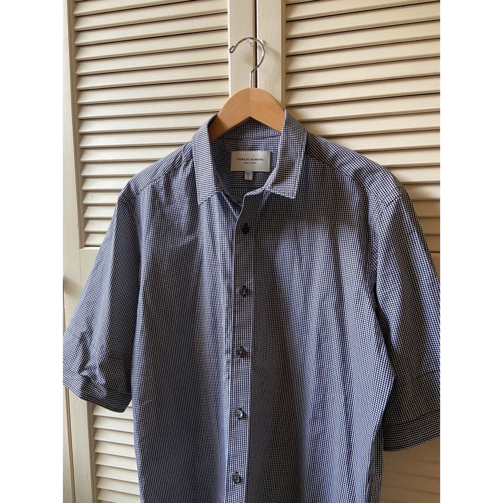 Public School Public School New York Double Sleeve SS Button Dress Shirt L Size US L / EU 52-54 / 3 - 4 Thumbnail