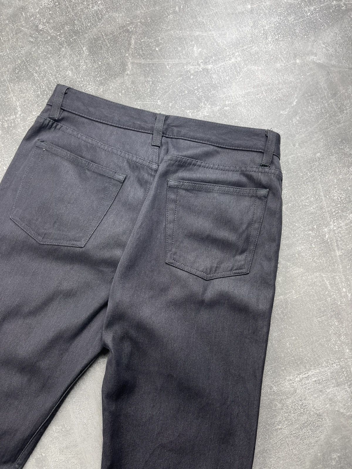 Helmut Lang Helmut Lang Archives 00s Gray Raw Silk Denim Straight Jeans Size US 28 / EU 44 - 3 Thumbnail