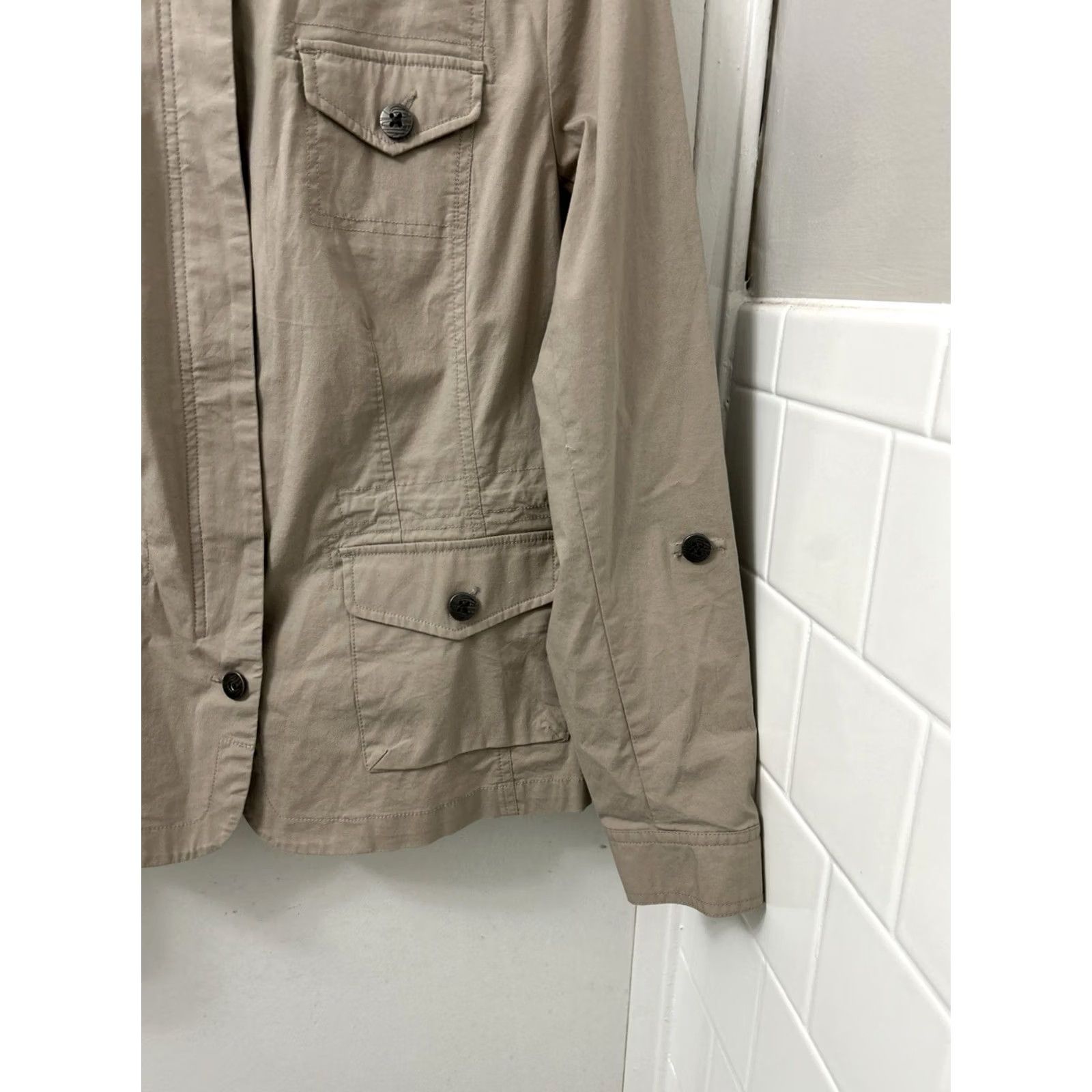Orvis Orvis Jacket Womens Sz 10 Beige Full Zip Utility Barn Coat Pockets Long Sleeve Size L / US 10 / IT 46 - 7 Thumbnail