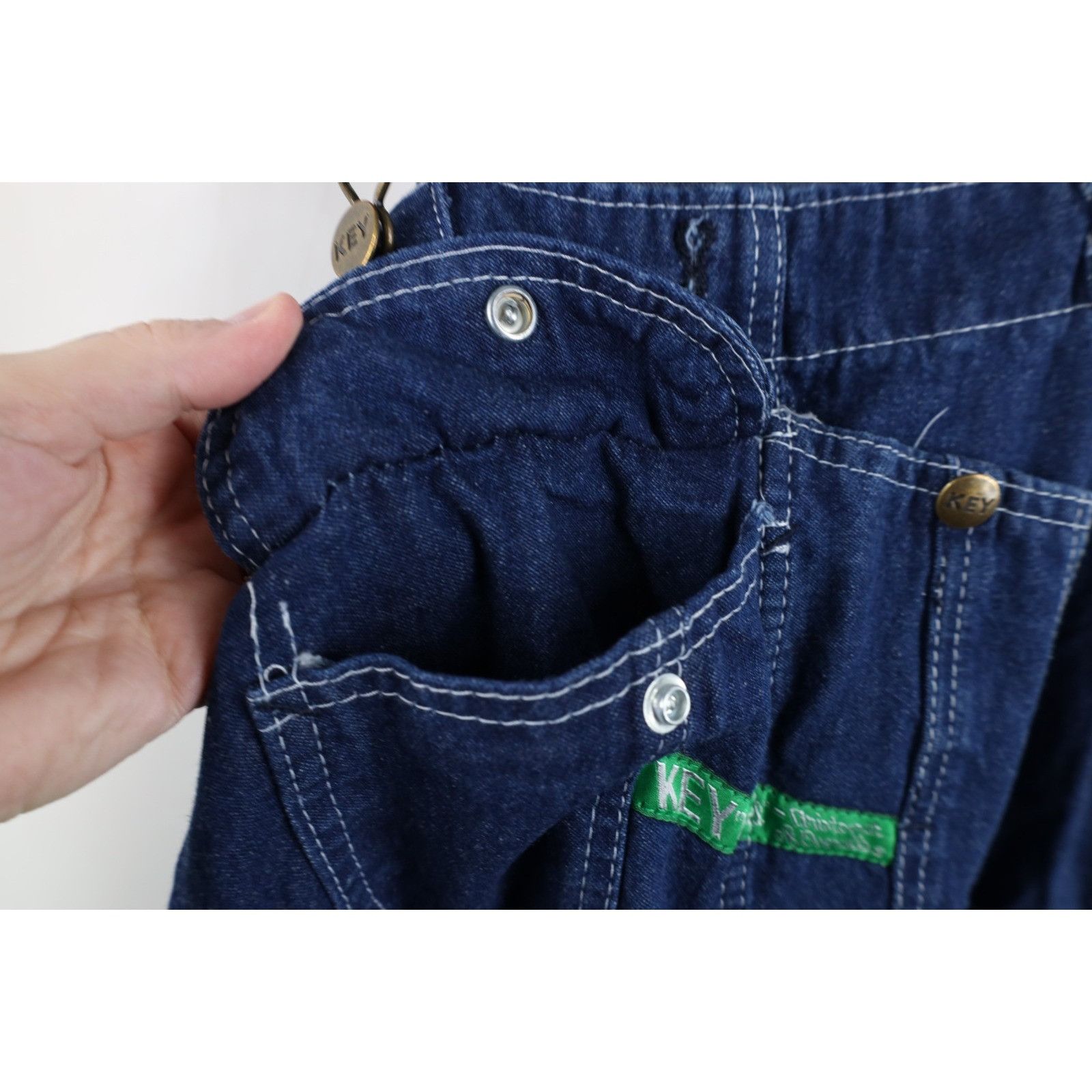 Vintage Vintage 90s Streetwear Faded Wide Leg Denim Overalls 48x30 Size US 44 / EU 60 - 10 Thumbnail