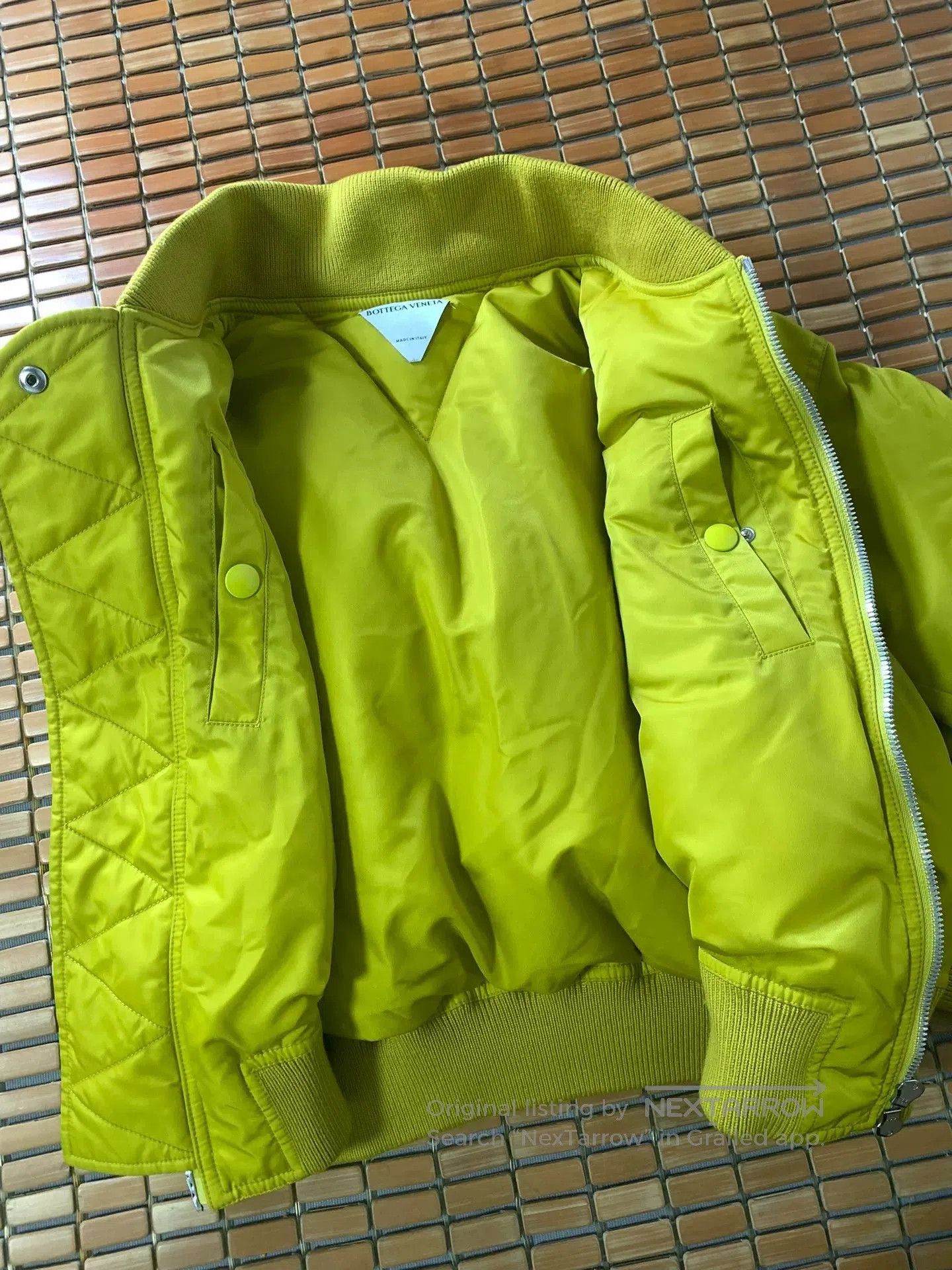 Bottega Veneta Bottega Veneta Short Yellow Down Pilot Jacket. Size L / US 10 / IT 46 - 5 Thumbnail