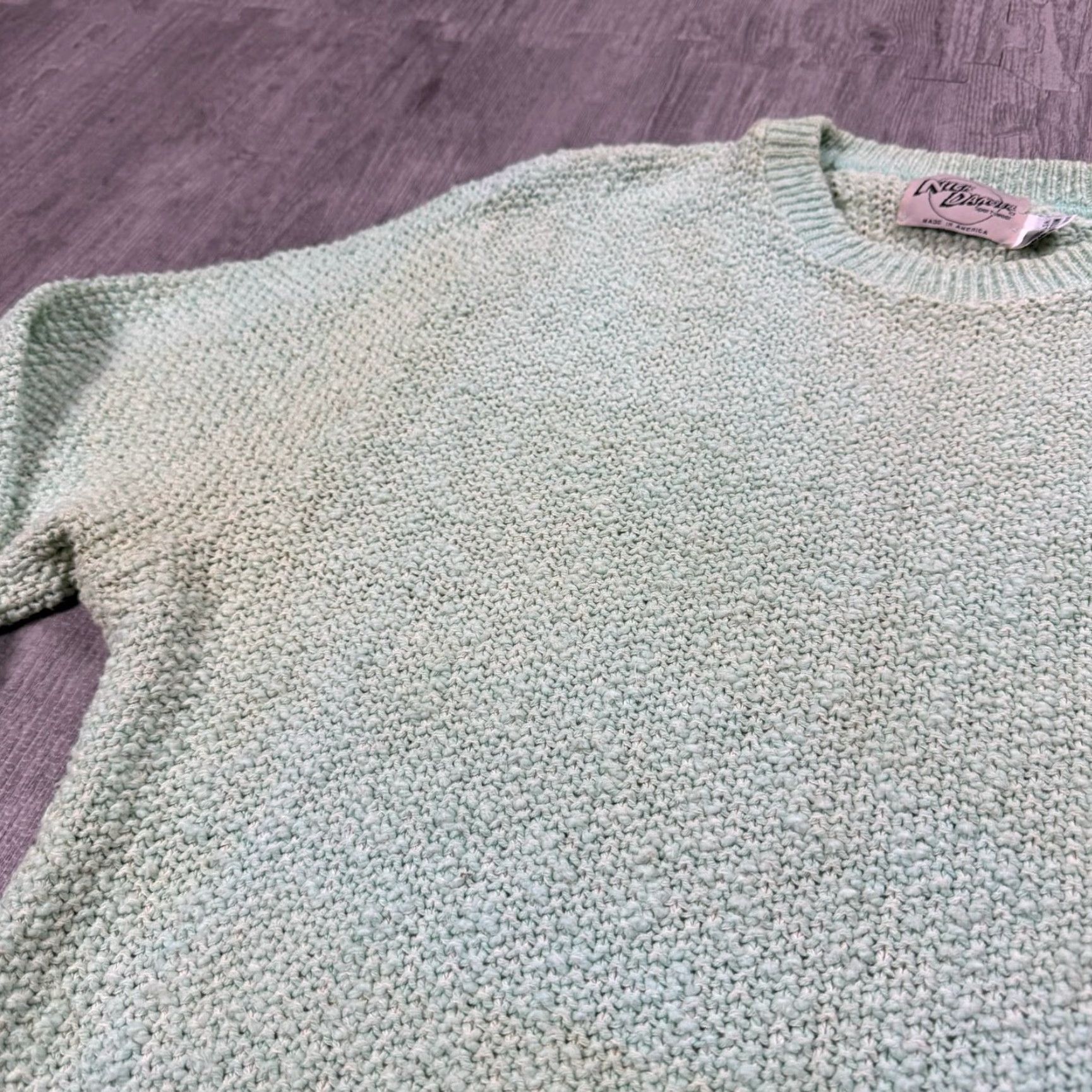 Vintage Vintage Nick Danger Chunky Knit Cotton Sweater Men's Green Turtleneck Pullover All Seasons SZ M Size US M / EU 48-50 / 2 - 2 Thumbnail