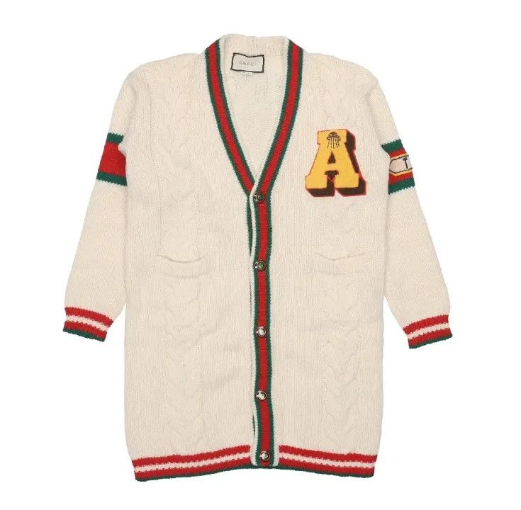 Gucci Gucci Cable Knit Cardigan with Letter Design Size US XS / EU 42 / 0 - 1 Thumbnail