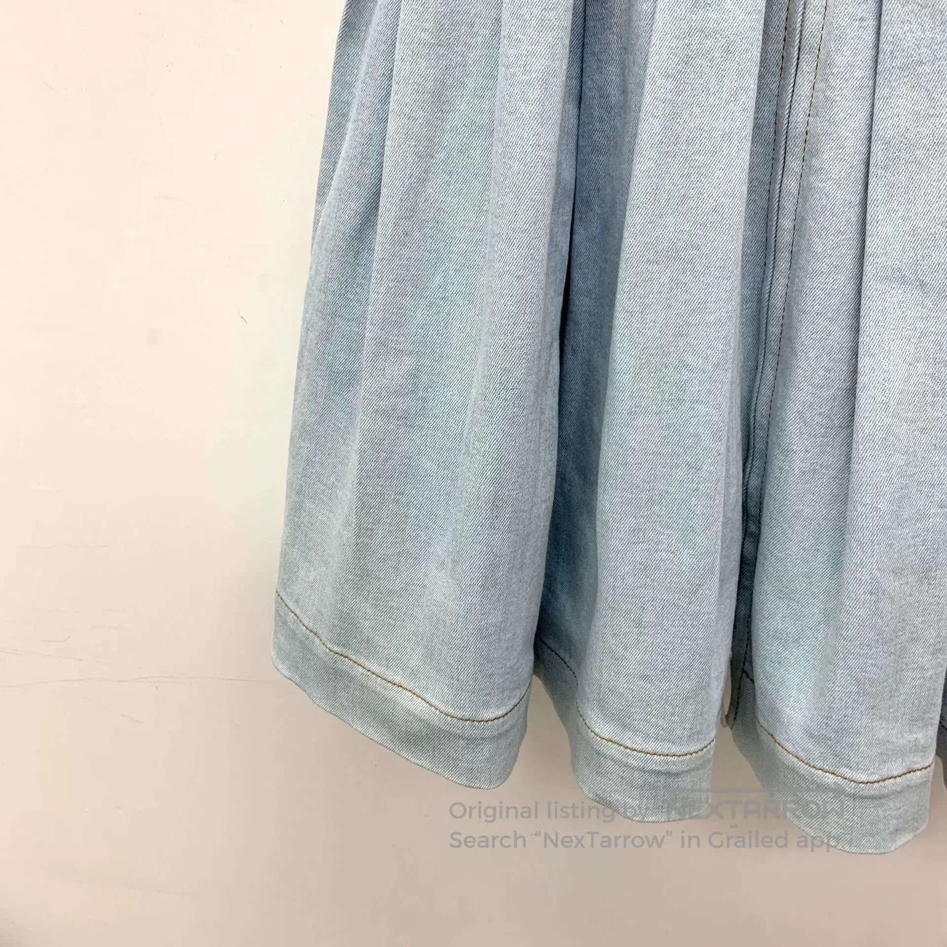 Fendi Fendi Light Blue Floral Cotton Denim Dress. Size M / US 6-8 / IT 42-44 - 4 Thumbnail
