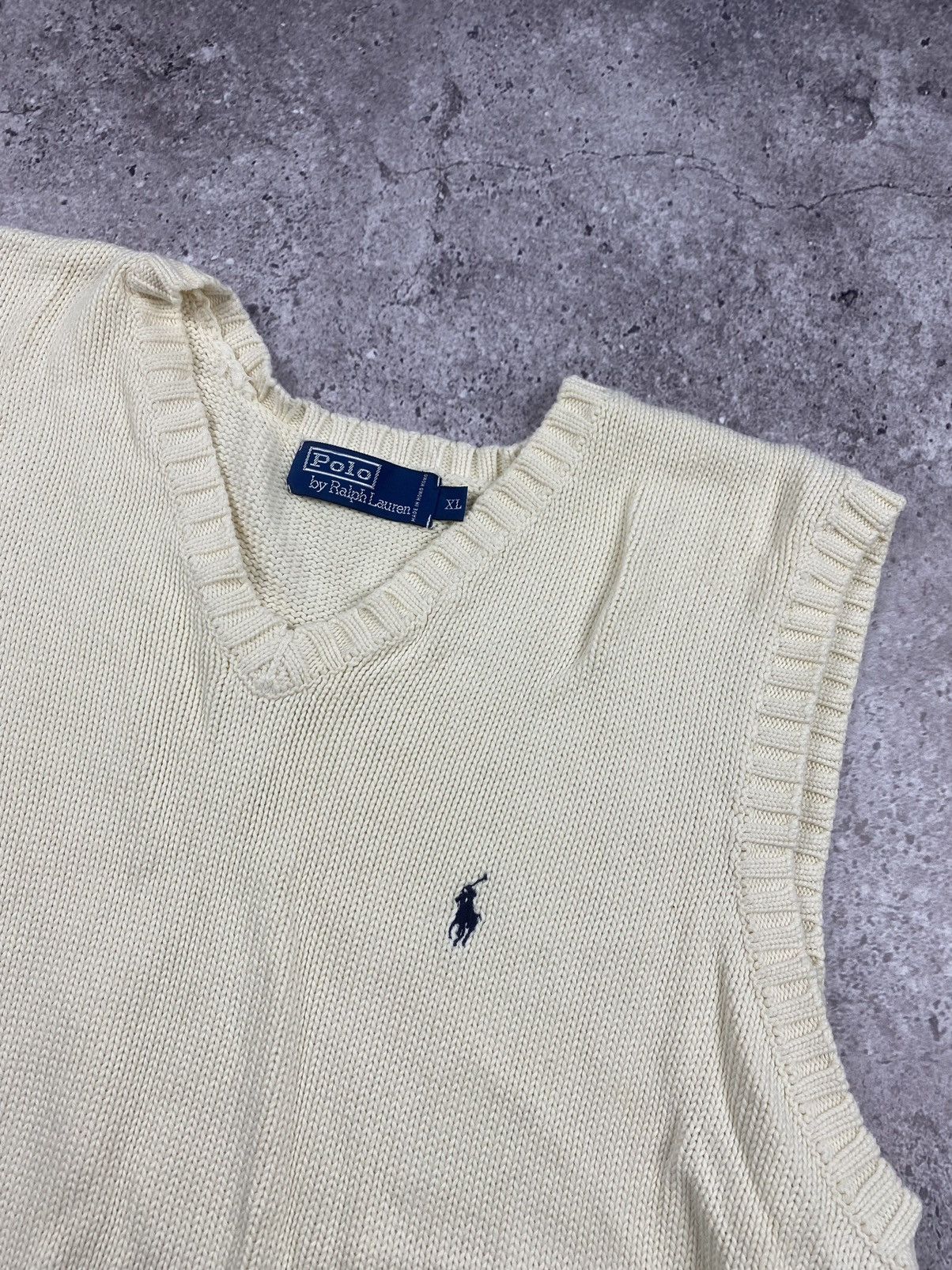 Polo Ralph Lauren × Vintage Polo Ralph Lauren 90S PRL Knited Jumper Sweatr Vest OldMoney Size US XL / EU 56 / 4 - 2 Thumbnail