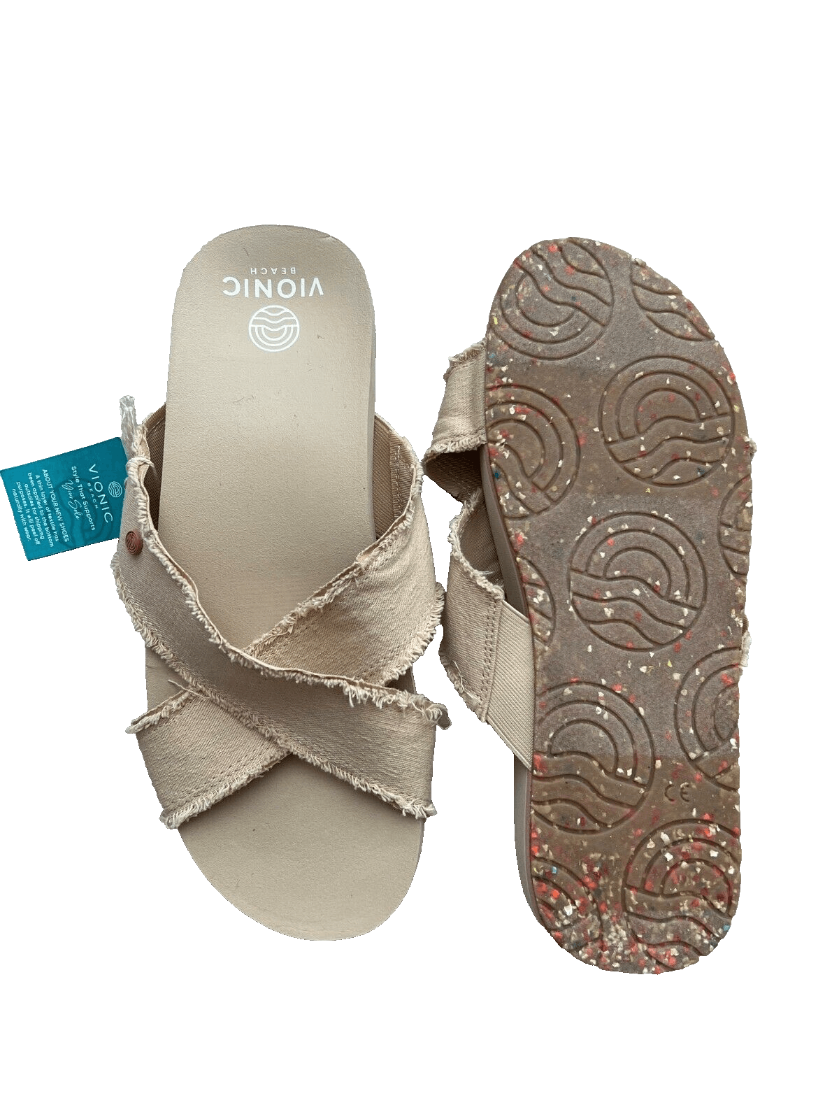 Vionic Vionic Boardwalk Panama Sandals Semolina Beige Size US 7 / IT 37 - 2 Thumbnail