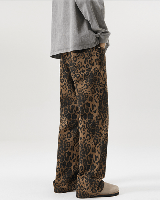 Japanese Brand × Jean Vintage American leopard print baggy jeans Size US 32 / EU 48 - 5 Thumbnail