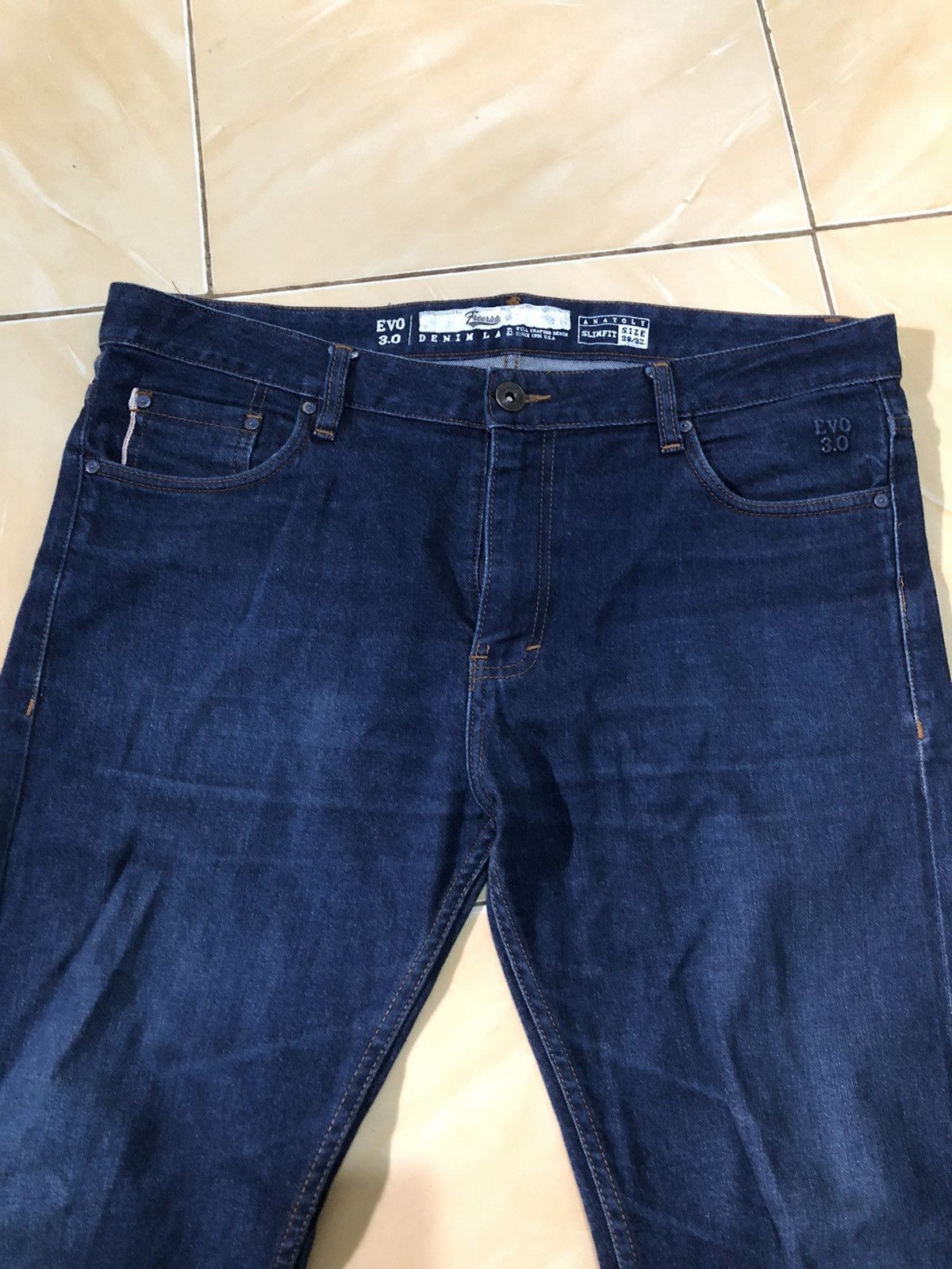 Free People Freeride EVO 3.0 Selvedge Denim Lab Jeans Size US 38 / EU 54 - 2 Thumbnail