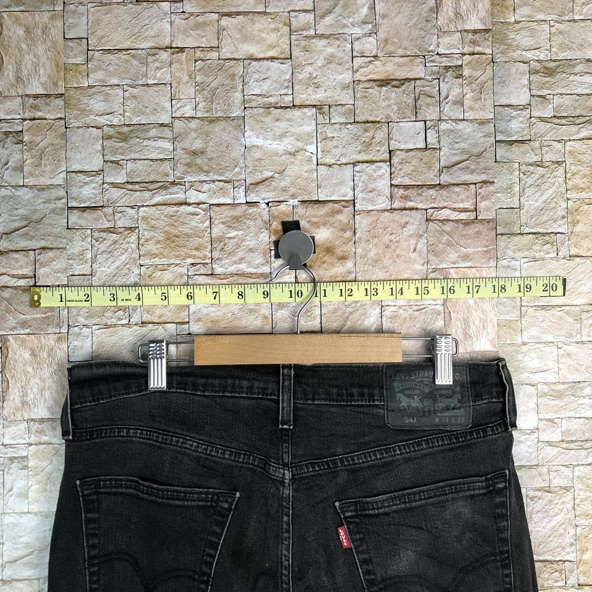 Levi's 541 Levis Black Denim jeans Pants #7567 Size US 33 - 15 Thumbnail