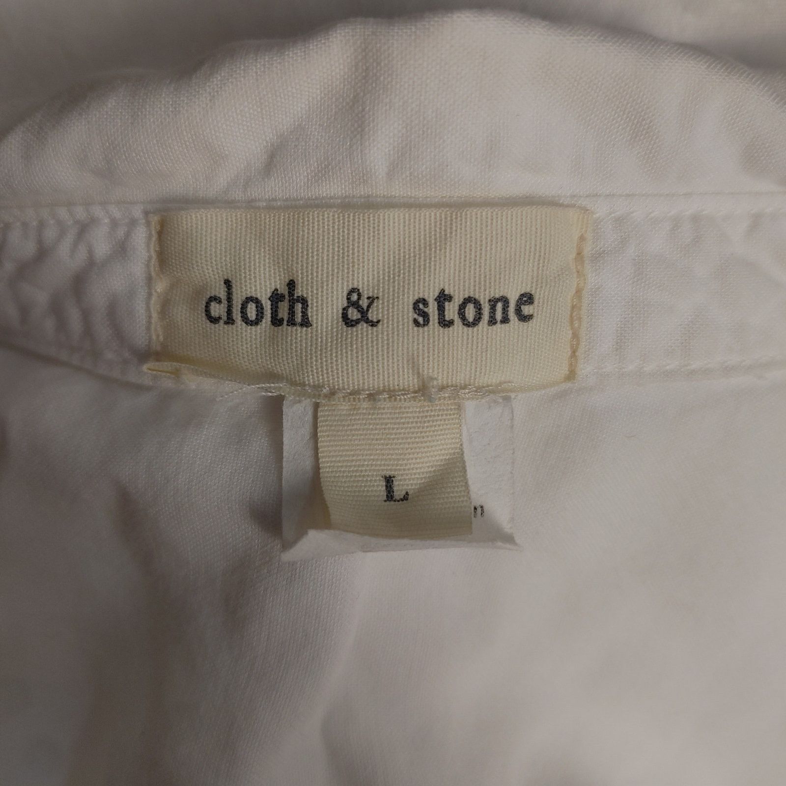 Other Cloth & Stone Women's L White Long Sleeve Bttn Dwn Top Size L / US 10 / IT 46 - 3 Thumbnail