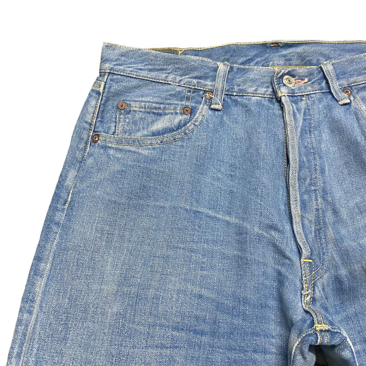 Iron Heart × Self Edge EARTH CULTURE Denim Selvedge Jeans Lot RR1011 Size US 32 / EU 48 - 4 Thumbnail
