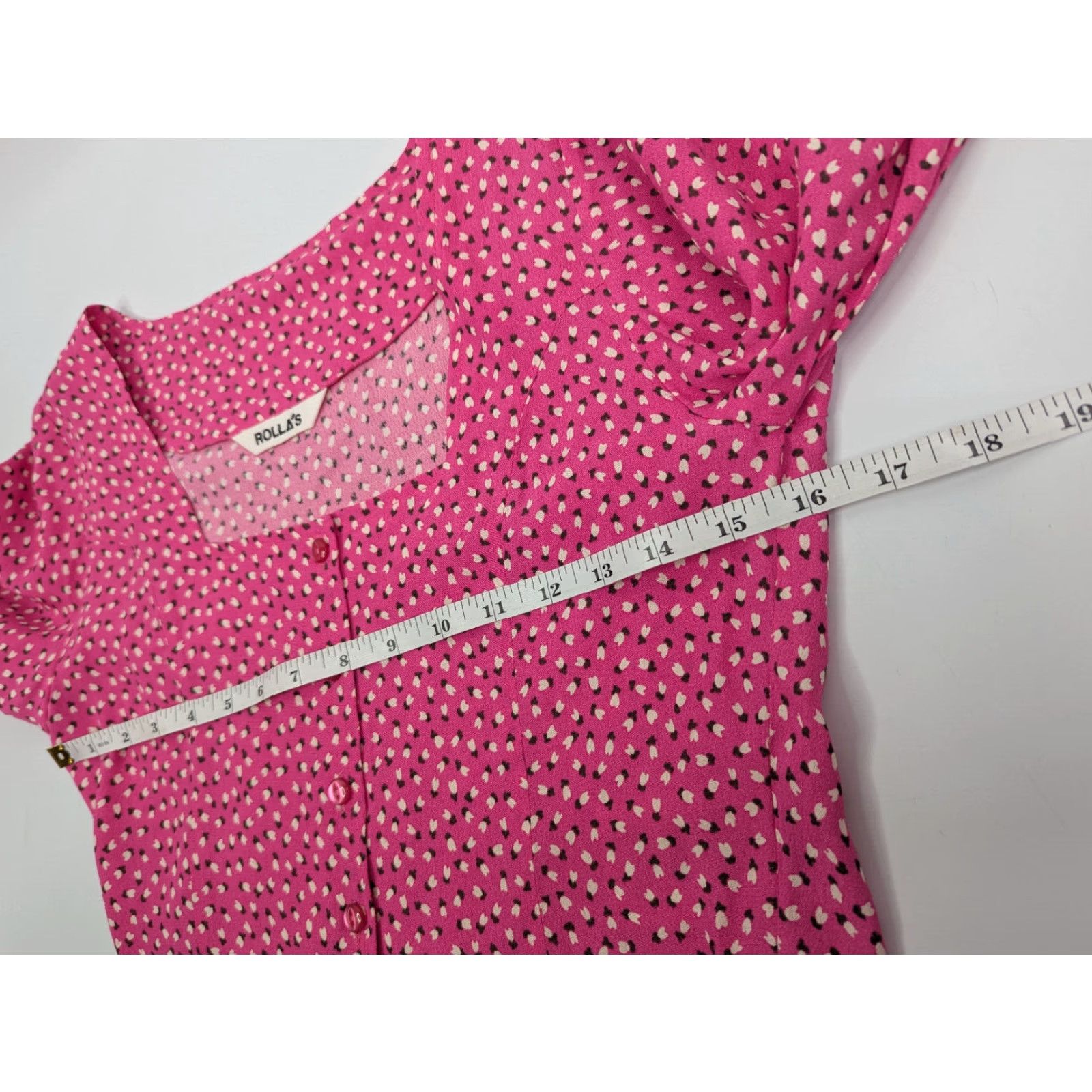 Rolla's Rolla's Roxanne Mini Tulips Blouse Square Neck Women's XS Pink Rayon Blouse Women's XS Pink Square Neck RolLa's Roxanne Mini Tulips Blouse Size XS / US 0-2 / IT 36-38 - 6 Thumbnail