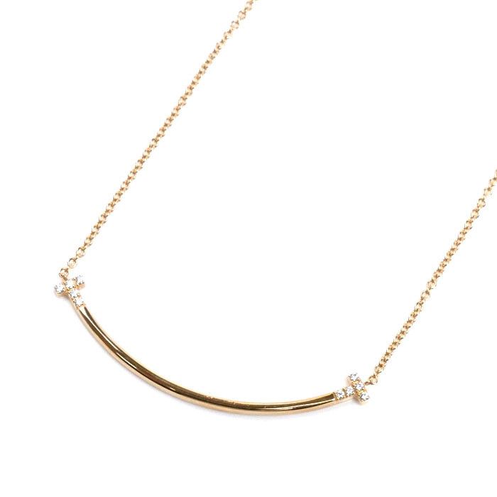Tiffany & Co. Tiffany & Co Tiffany&Co. T Smile Au750 Necklace Crocodile skin Necklace 74956963 Size ONE SIZE - 1 Thumbnail