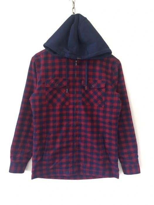 image of Skylark Checkered Plaid Tartan Hoodies Jacket, Men's (Size Small)