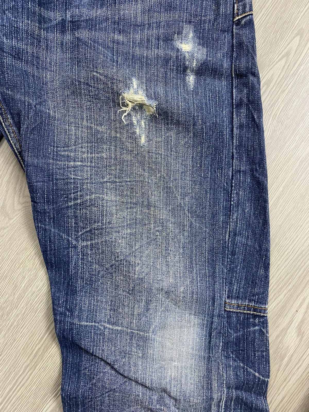 If Six Was Nine × Le Grande Bleu (L.G.B.) 2000s Memory Special Double Waist Distressed Punk Lgb Jeans Size US 34 / EU 50 - 9 Thumbnail