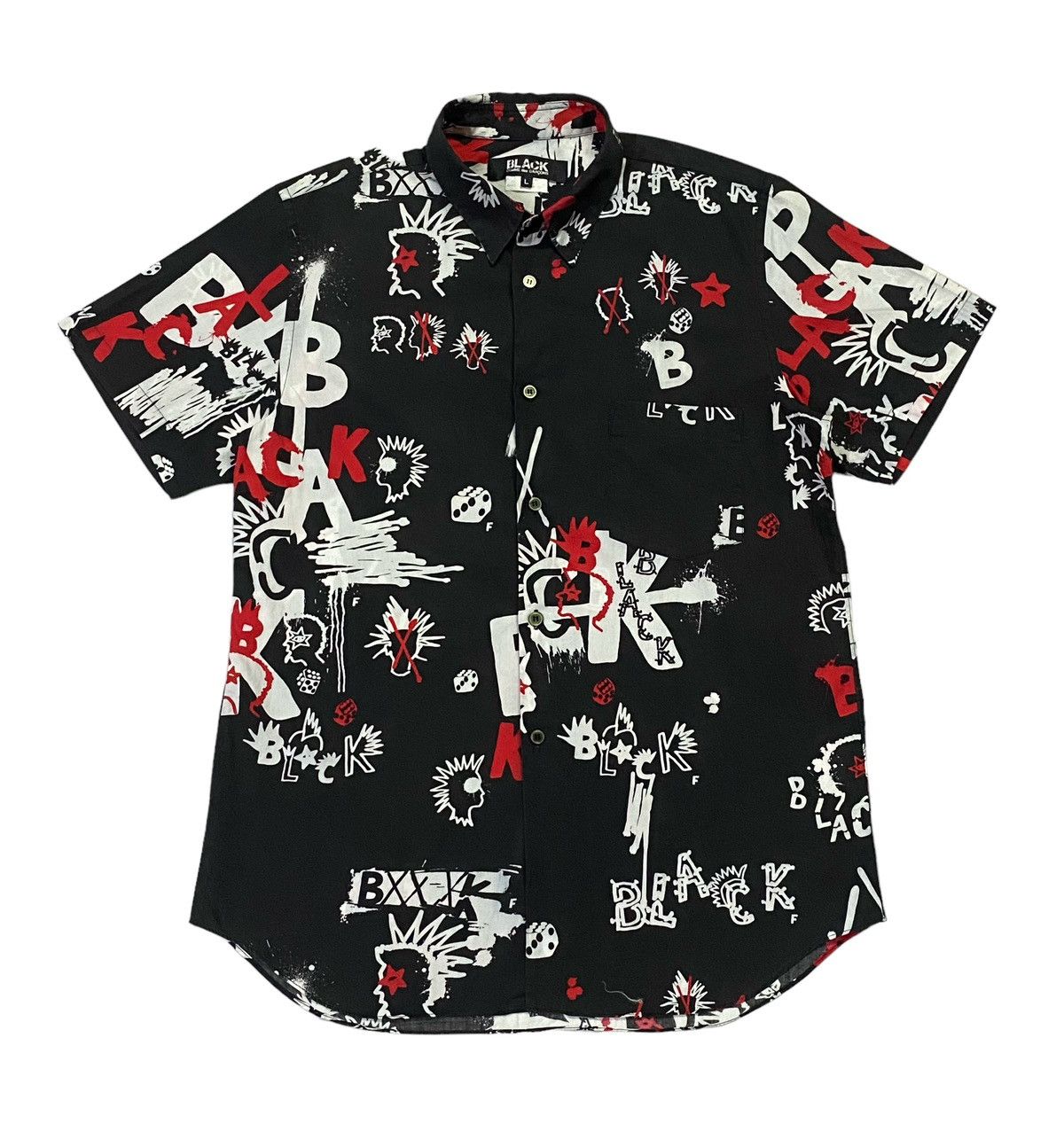 Comme des Garcons × Comme des Garcons Black Rare🔥Comme Des Garçons Black Fullprint Shirt Button Ups Size US L / EU 52-54 / 3 - 2 Thumbnail