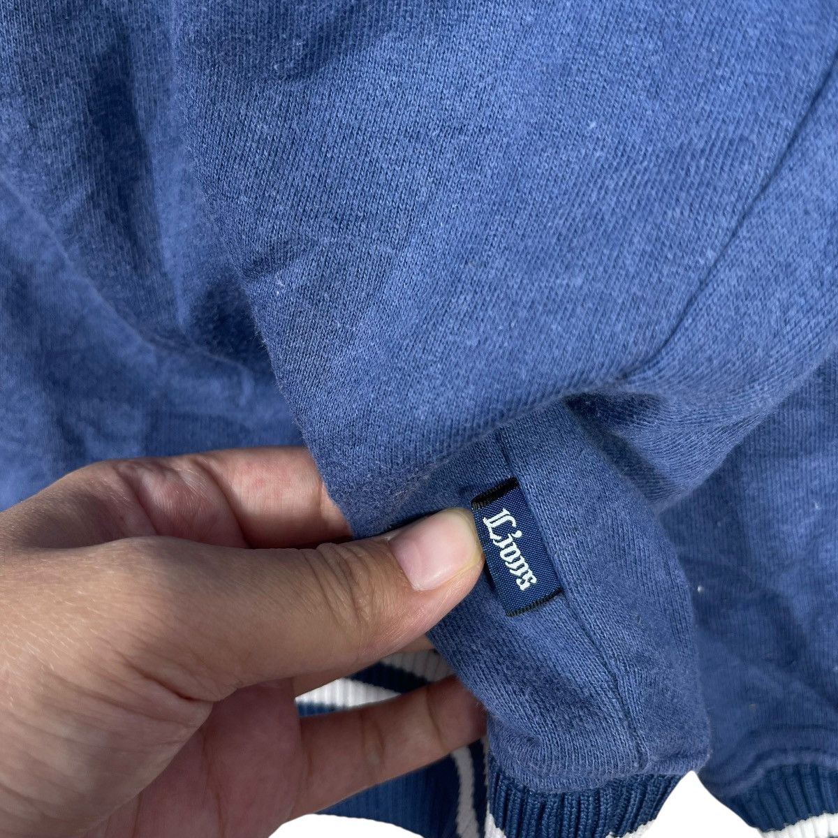 Vintage VINTAGE 90s SEIBU LIONS Baseball Zip Up Hoodie Blue Big Logo Size US L / EU 52-54 / 3 - 5 Thumbnail