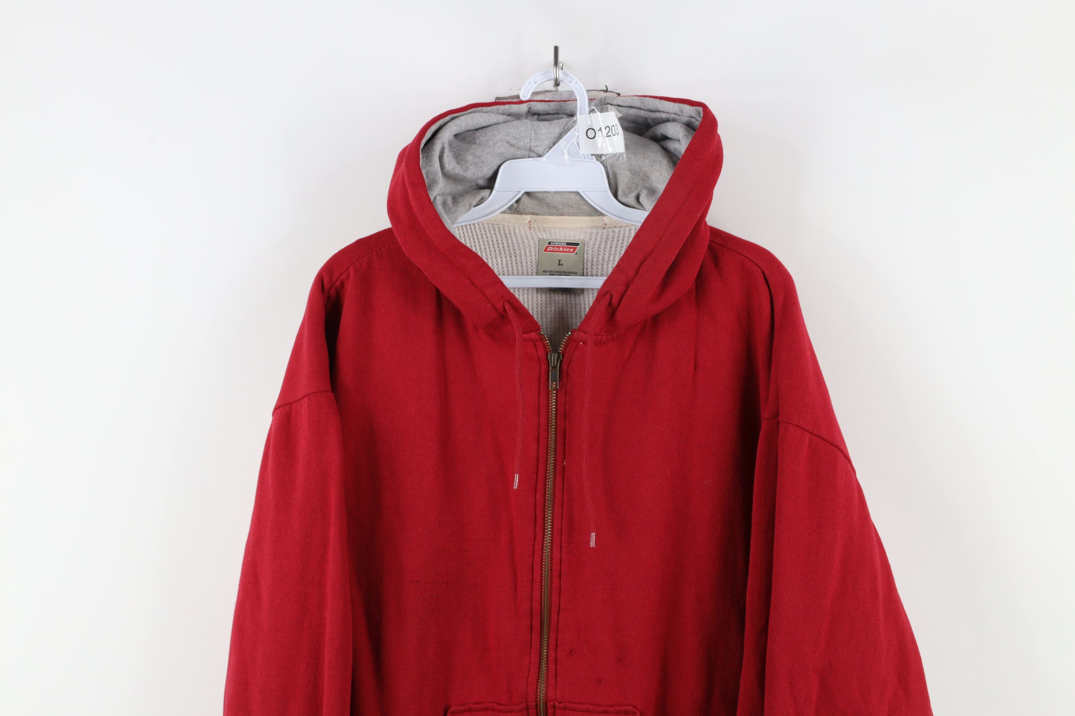 Dickies × Vintage Vintage Dickies Thermal Waffle Knit Lined Full Zip Hoodie Size US L / EU 52-54 / 3 - 2 Thumbnail