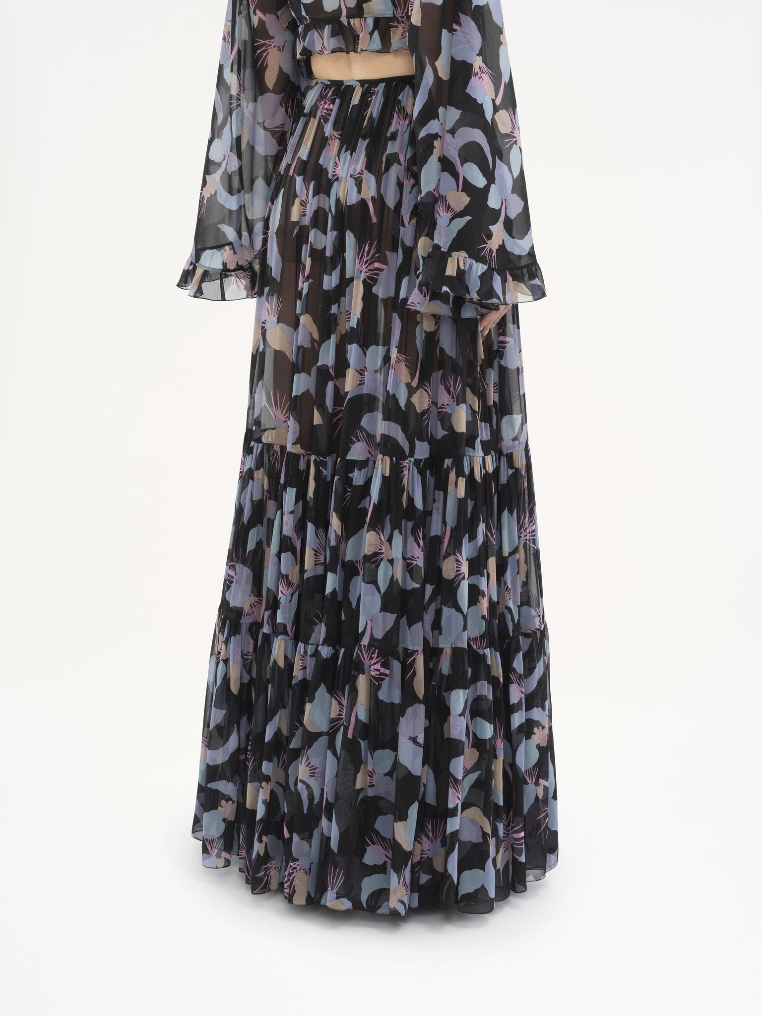 Chloe o1loc1c11125 Silk Maxi Skirt in Multicolor Size 25" / US 0 / IT 36 - 5 Thumbnail