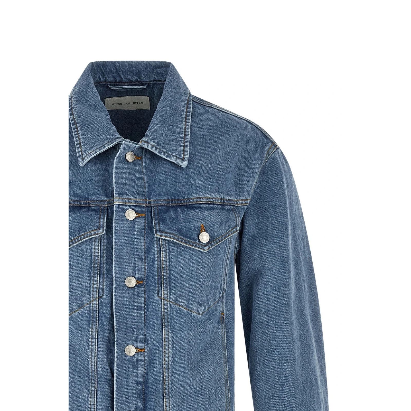 Dries Van Noten DRIES VAN NOTEN Vuskin Den Blue Denim Jacket New & Authentic Size US M / EU 48-50 / 2 - 3 Thumbnail