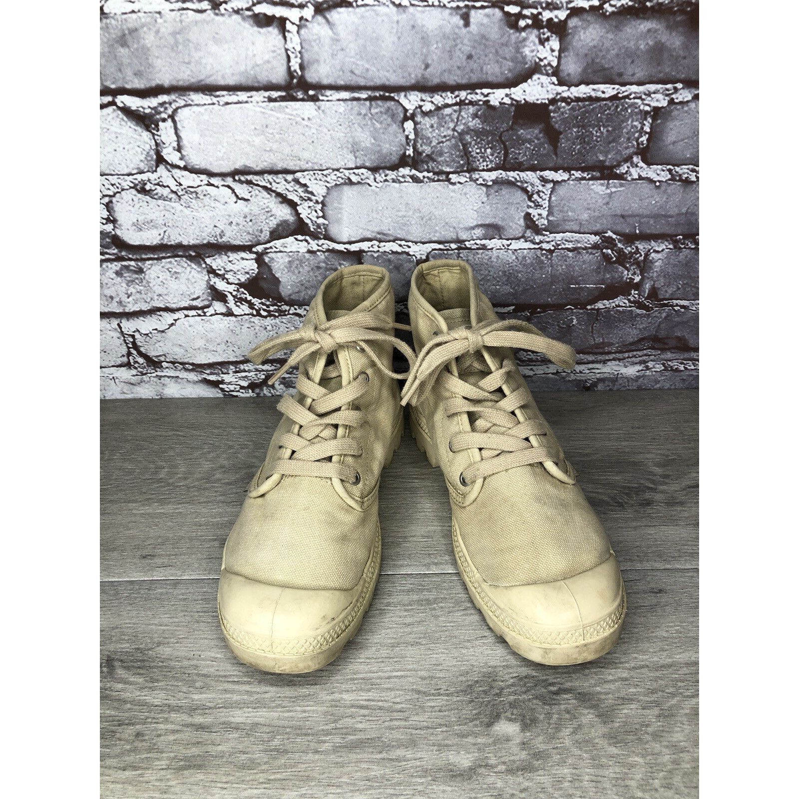Palladium Palladium Pampa Hi Sahara Beige Khaki Canvas Lace Boots Wome Size US 8 / IT 38 - 13 Thumbnail