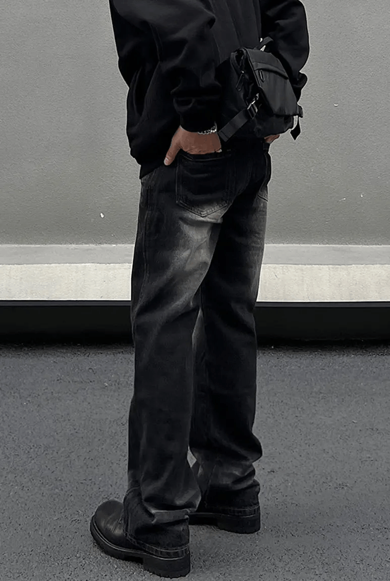 Japanese Brand × Vintage Faded Black Jeans Size US 32 / EU 48 - 4 Thumbnail