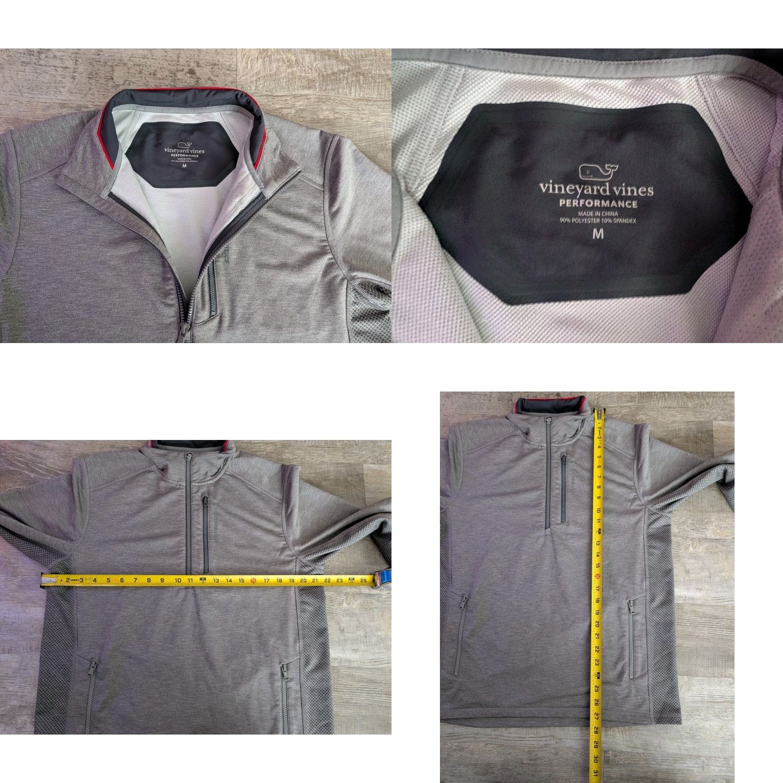 Vineyard Vines Vineyard Vines Performance Quarter Zip Pullover Shirt Mens M Gray Golf VGUC Size US M / EU 48-50 / 2 - 8 Thumbnail