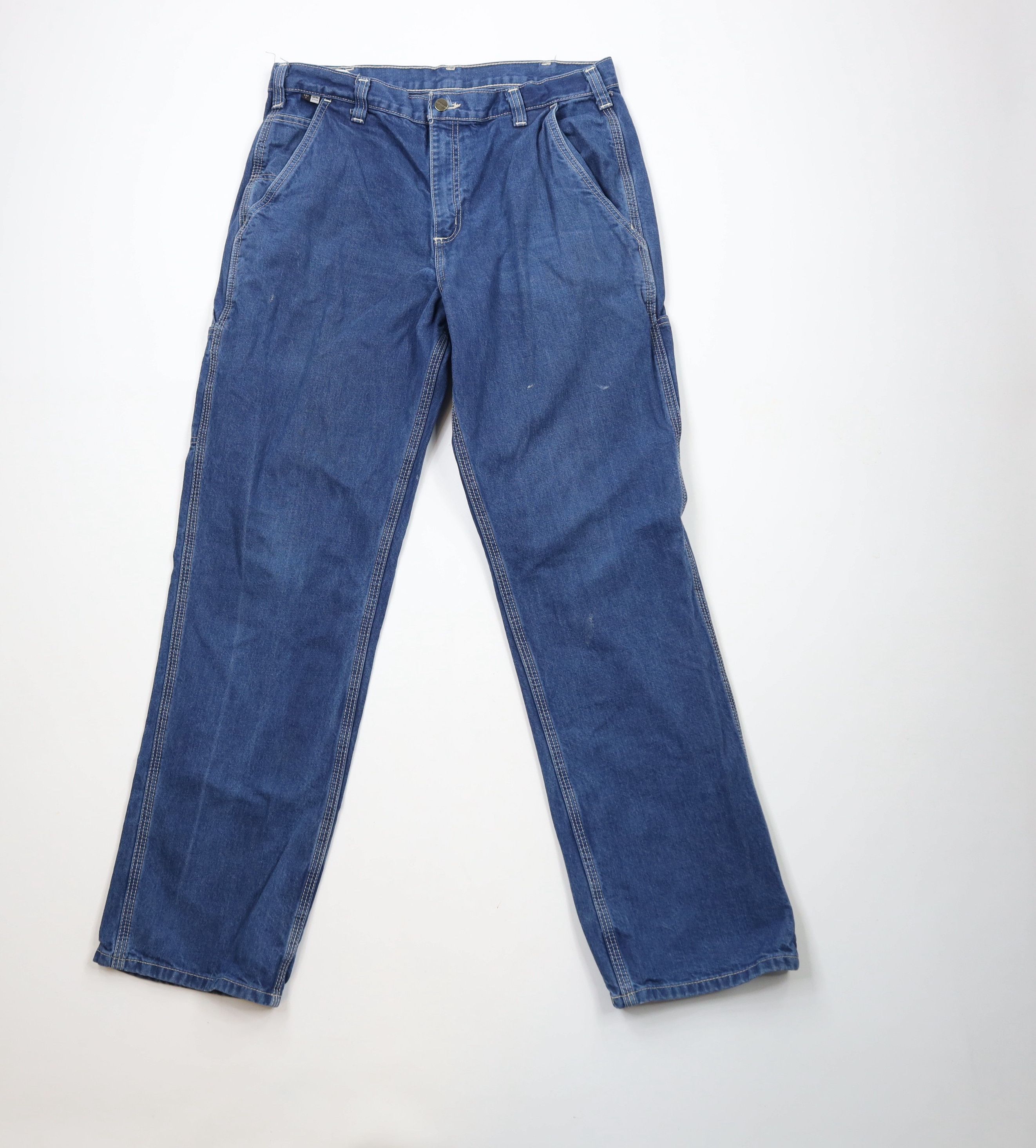 Carhartt × Vintage Vintage Carhartt FR Flame Resistant Wide Leg Dungaree Jeans Size US 34 / EU 50 - 1 Thumbnail