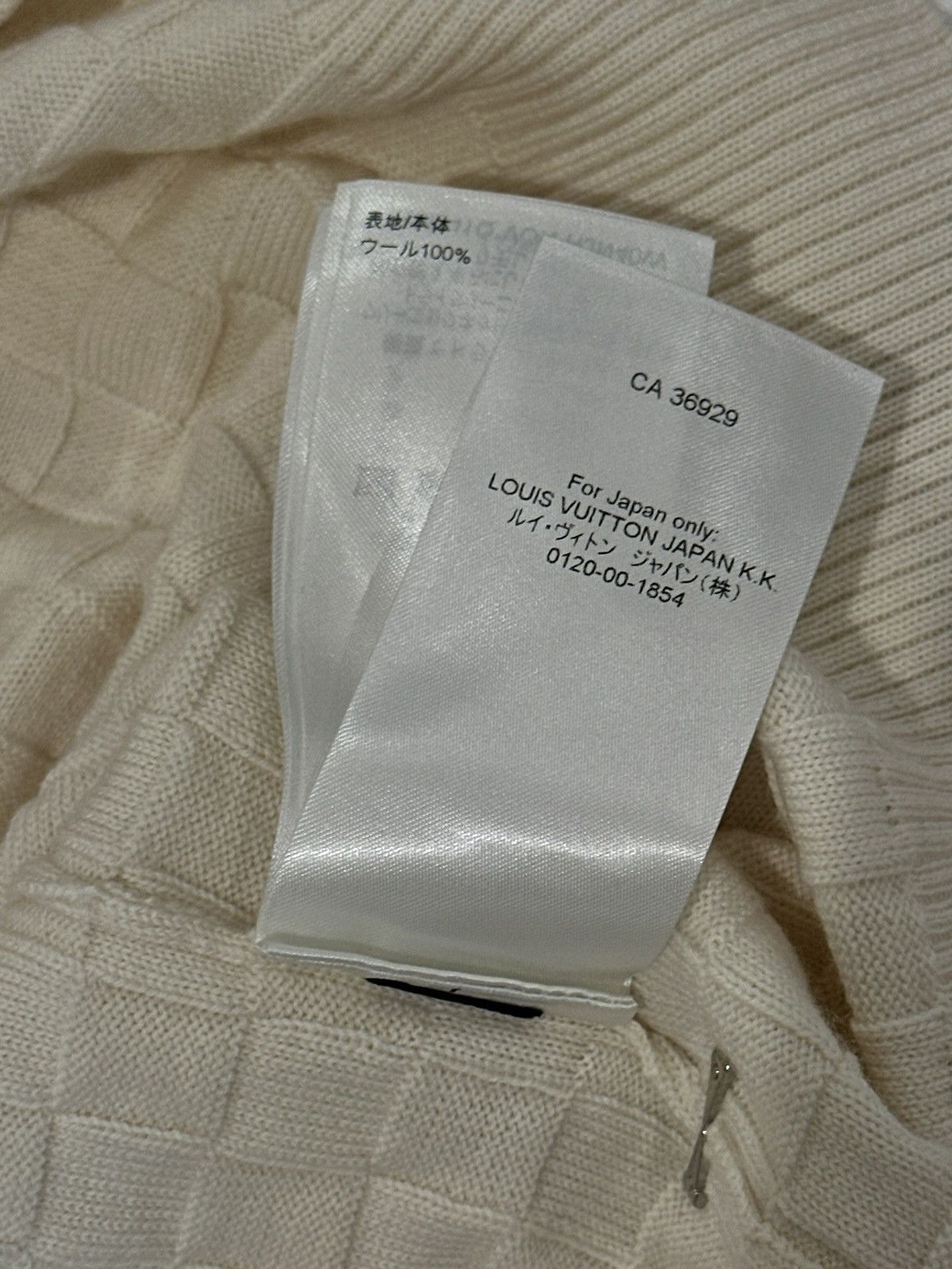 Louis Vuitton Louis Vuitton Damier Wool Long-Sleeved Crewneck Size US XL / EU 56 / 4 - 10 Thumbnail