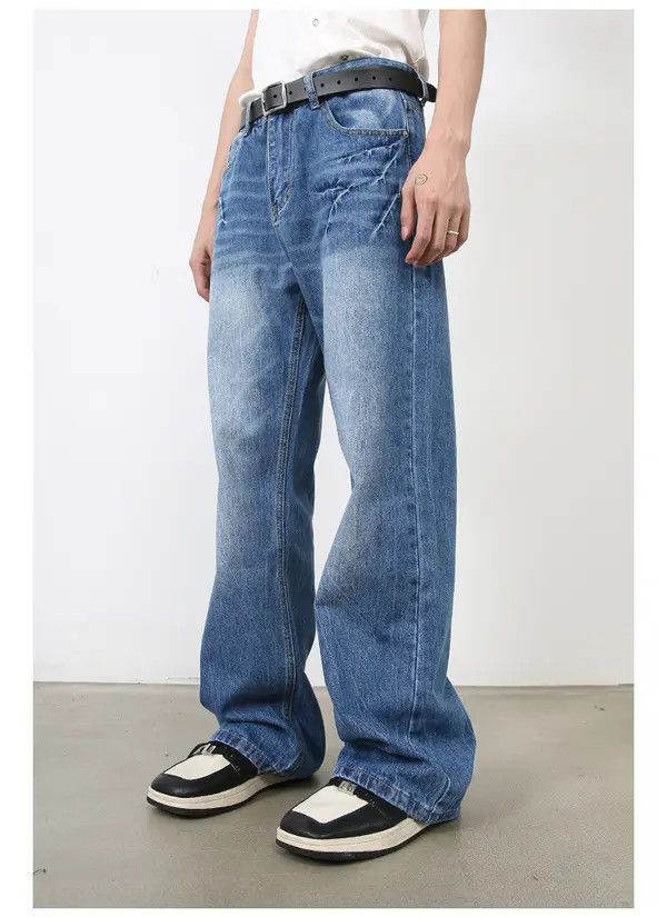 Japanese Brand Kagawa x Miki Fashion Lightning Pattern Washed Vintage Jeans Size US 32 / EU 48 - 3 Thumbnail