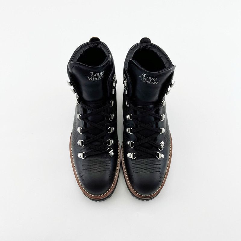 Louis Vuitton Louis Vuitton Black Leather Lace-Up Short Boots -2508 Size US 8.5 / EU 41-42 - 2 Thumbnail