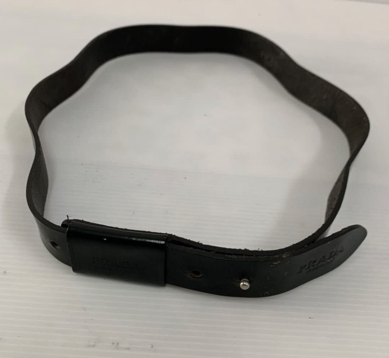 Prada Prada Leather Black Belt Size ONE SIZE - 2 Thumbnail