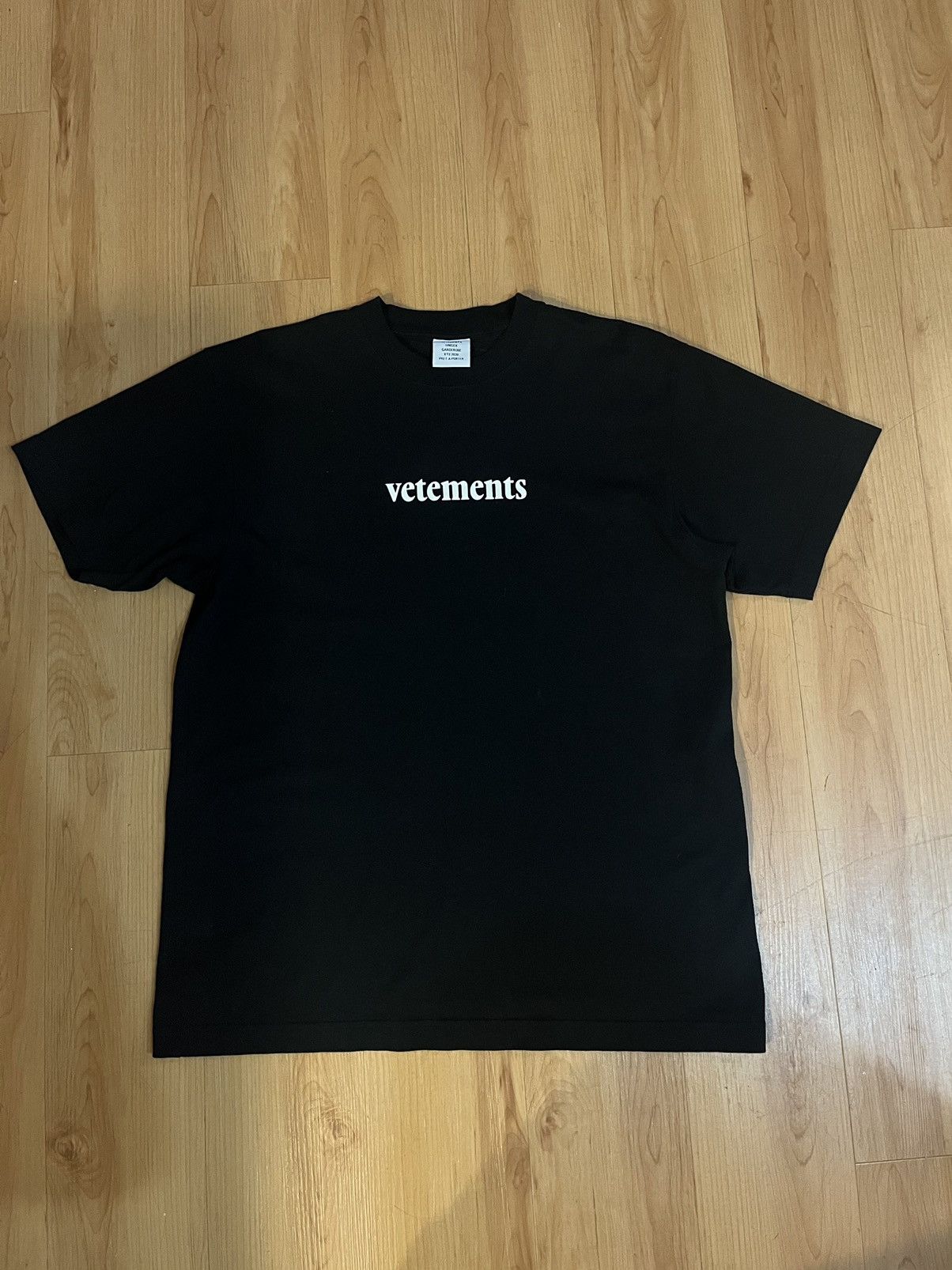 image of Vetements T-Shirt Postage in Black, Men's (Size Medium)