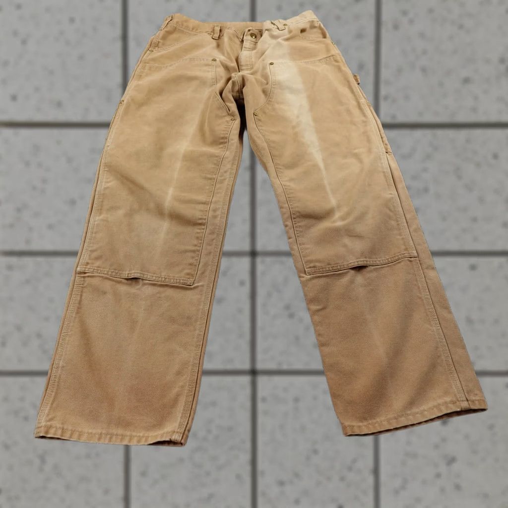 Carhartt B04 NAT Natural Drill Double Knee Pants 34x32 | Grailed