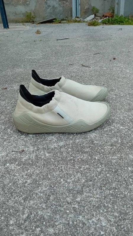 image of Stone Island Shadow Project X Ecco Moc Slip Ons Shoes in Off White, Men's (Size 8)