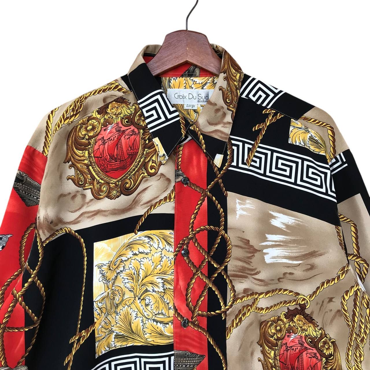 Japanese Brand × Vintage CROIX DU SUD COUTURE BARAQUE SHIRT Size US L / EU 52-54 / 3 - 5 Thumbnail