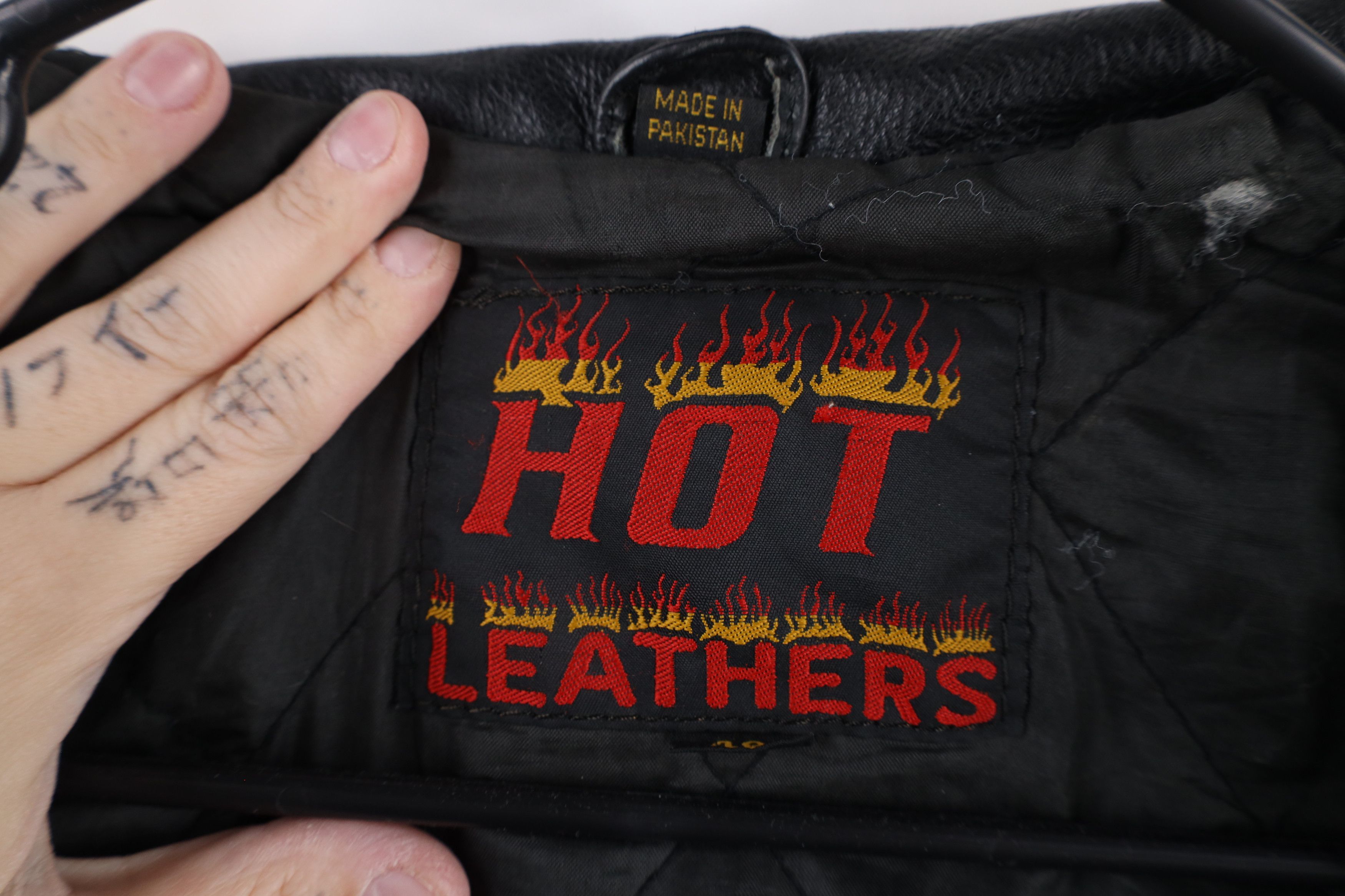 Vintage Vintage 90s Streetwear Leather Motorcycle Jacket Black Size US L / EU 52-54 / 3 - 14 Thumbnail