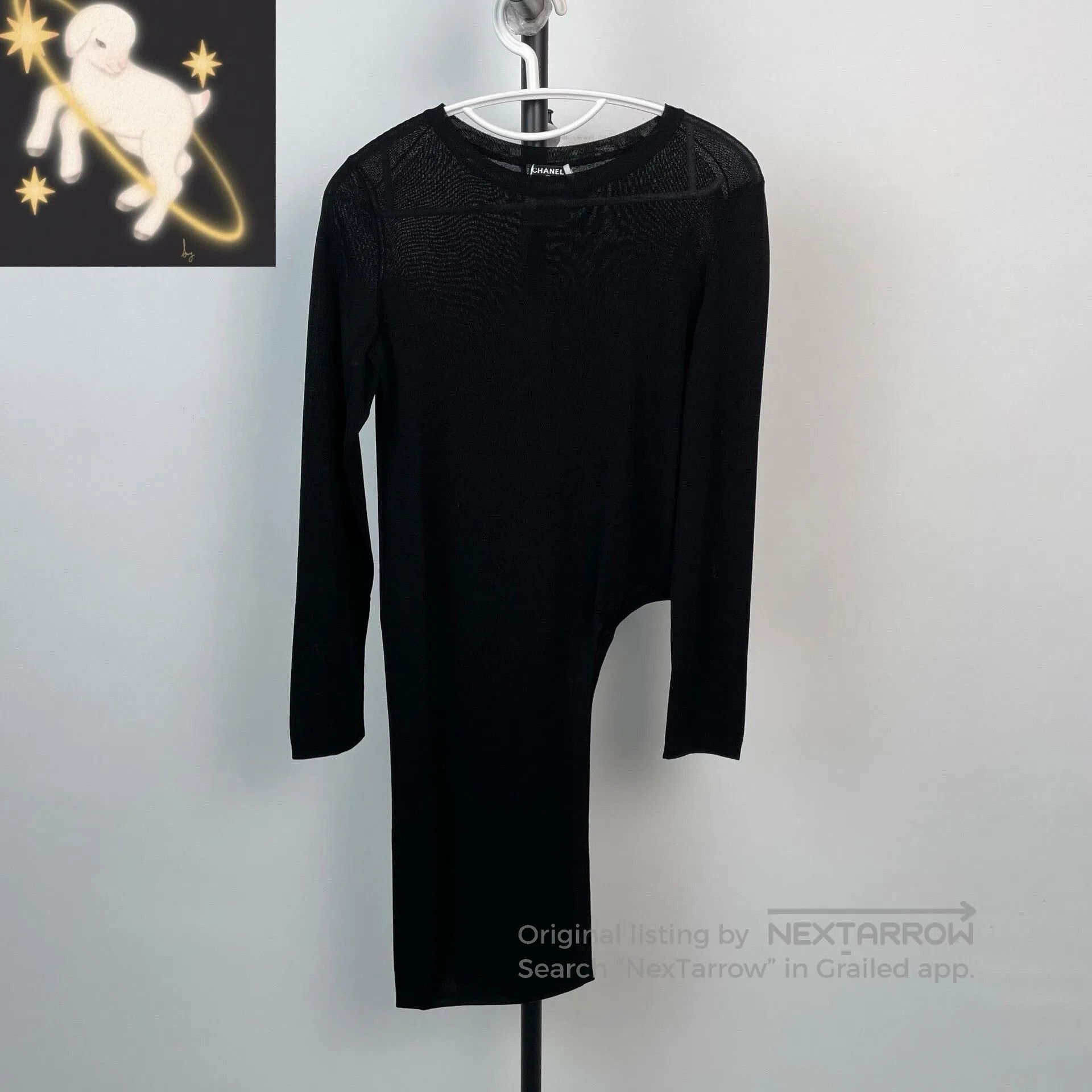 Chanel Chanel Black Irregular Knit Dress. Size S / US 4 / IT 40 - 1 Thumbnail