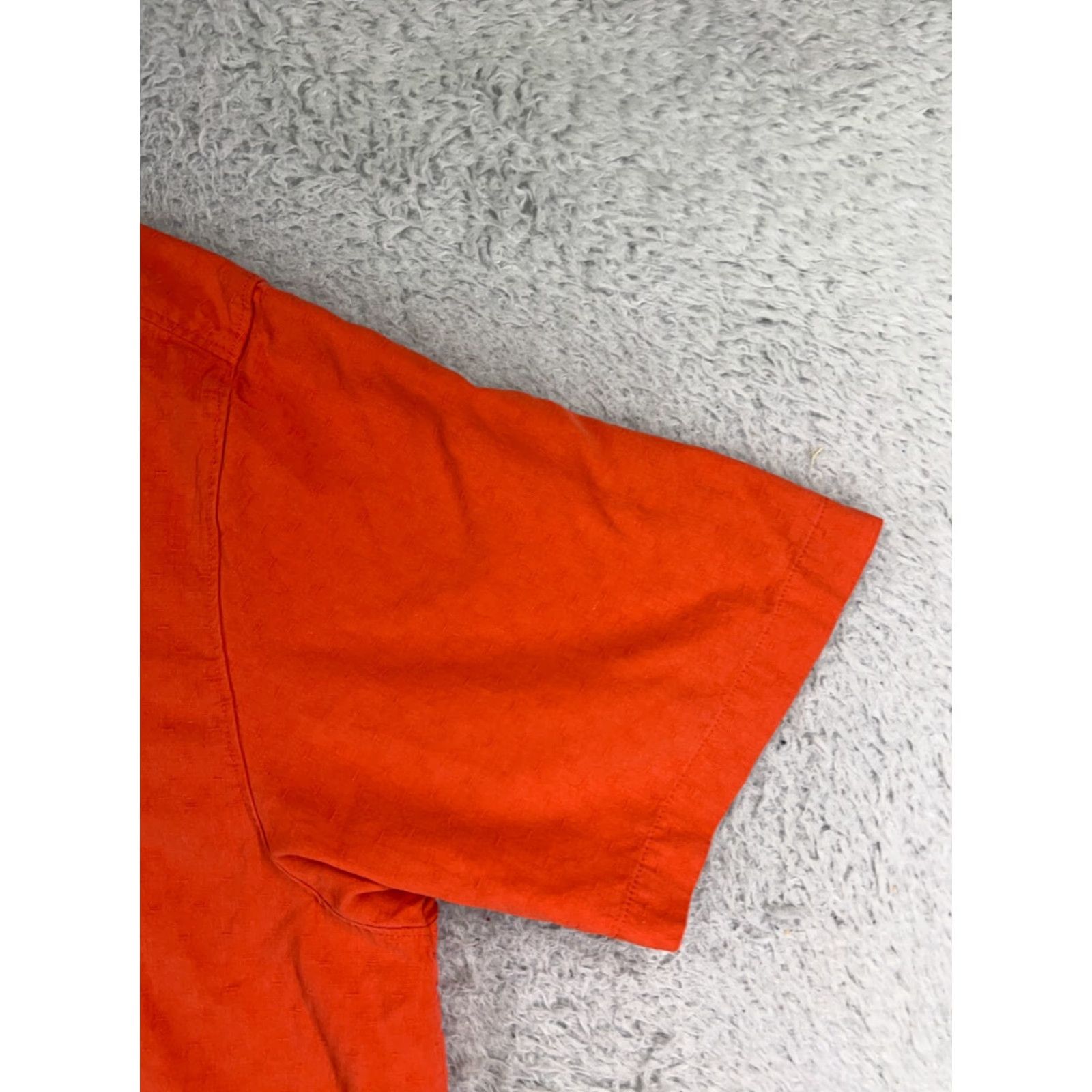 Tommy Bahama Tommy Bahama Shirt Men XL Orange Silk Button-Up Hawaiian Vacation Resort 100% Silk Button-Up Aloha Beach Vacation Mens Shirts Size US XL / EU 56 / 4 - 5 Thumbnail
