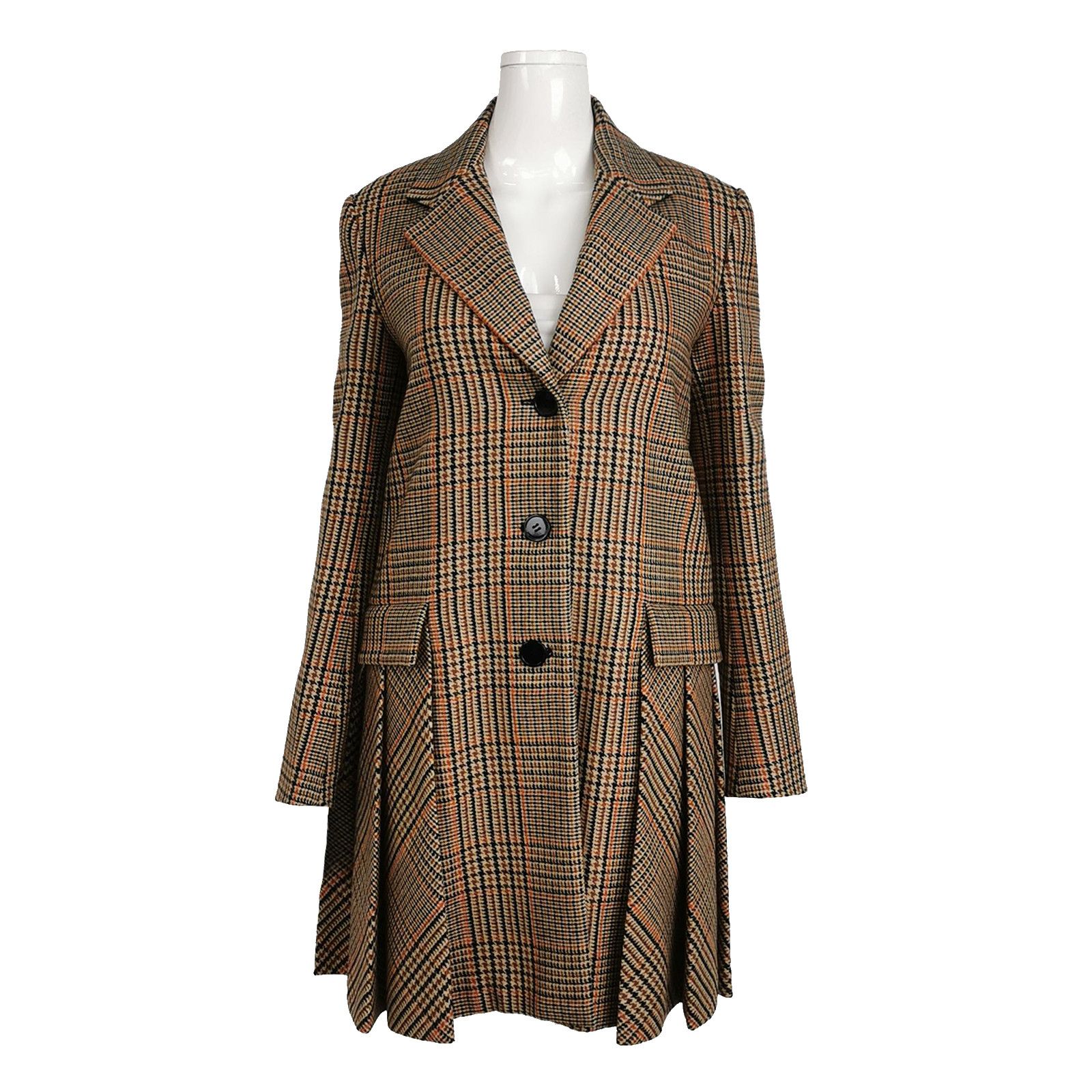 Prada Prada Plaid Wool Cashmere Coat Size 38 Size XS / US 0-2 / IT 36-38 - 1 Thumbnail