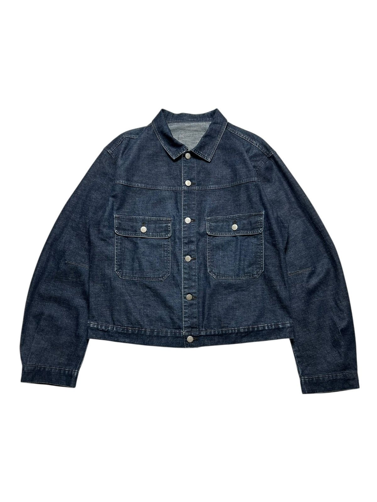 Marithe + Francois Girbaud Vintage Marithe Francois Girbaud Jacket Indigo Denim Trucker Size US L / EU 52-54 / 3 - 1 Thumbnail